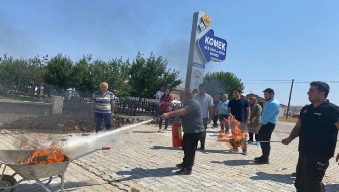 Yalıhüyük'te sağlık personeline yangın eğitimi verildi