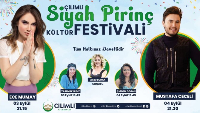 Düzce'de düzenlenen "Siyah Pirinç ve Kültür Festivali" sona erdi