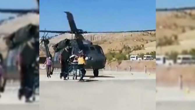 Tunceli'de trafik kazasında yaralanan kişi helikopterle hastaneye kaldırıldı