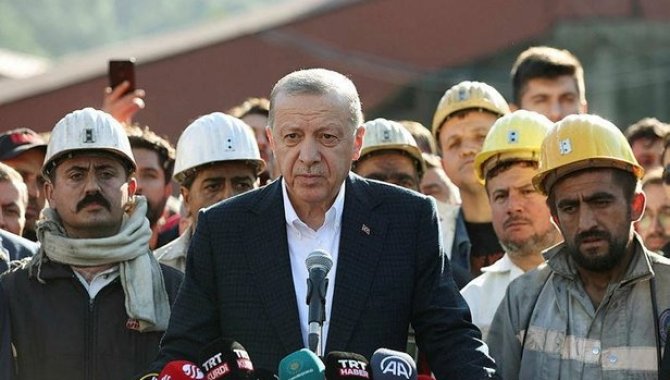 Cumhurbaşkanı Erdoğan, Amasra'daki maden ocağında açıklamalarda bulundu:
