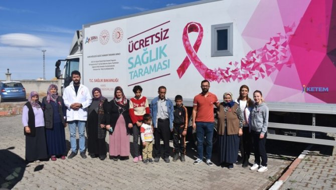 Kars'ta sağlık ekipleri köylerde kanser taraması yapıyor