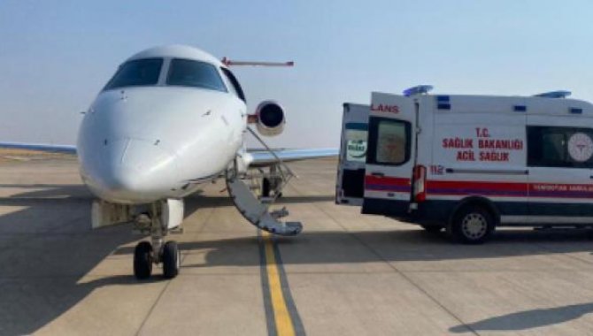 Mardin'de kalp hastası 2 günlük bebek ambulans uçakla İstanbul'a nakledildi