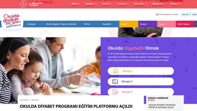 "Okulda Diyabet Programı Eğitim Platformu" erişime açıldı