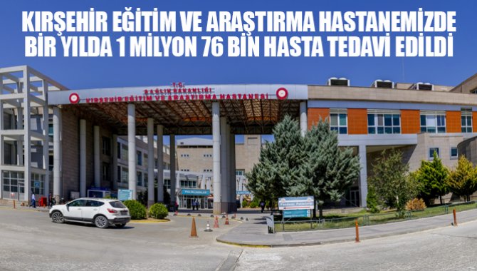 Kırşehir Eğitim ve Araştırma Hastanesi'nde 2022'de 1 milyon 76 bin hasta tedavi edildi