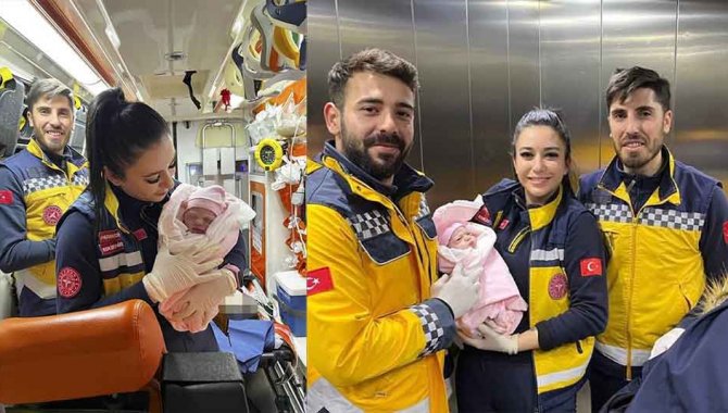 Eskişehir'de bir bebek dünyaya gözlerini ambulansta açtı