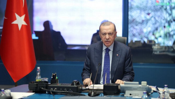 Cumhurbaşkanı Erdoğan, Kahramanmaraş merkezli depremlere yönelik açıklamada bulundu: (1)