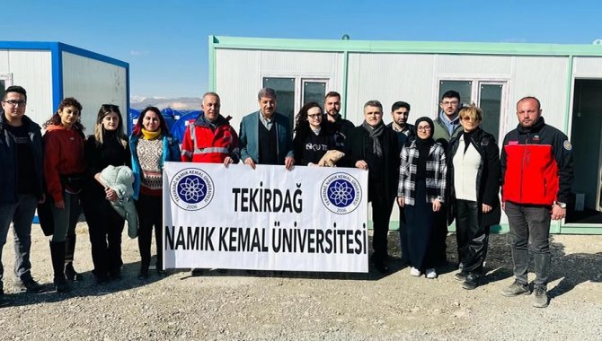 Tekirdağ NKÜ sağlık ekibi Adıyaman’da depremzedelere hizmet veriyor