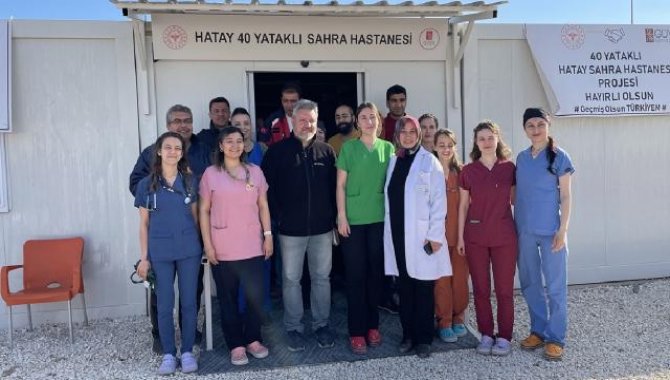 Hatay'da kurulan yoğun bakımlı sahra hastanesi depremzedelerin hizmetinde