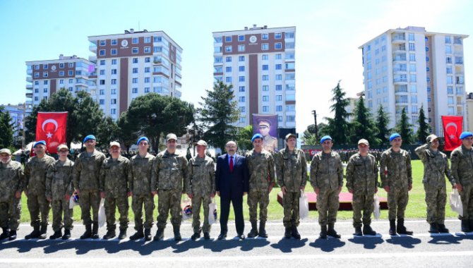Trabzon'da bir grup engelli genç temsili askerlik yaptı