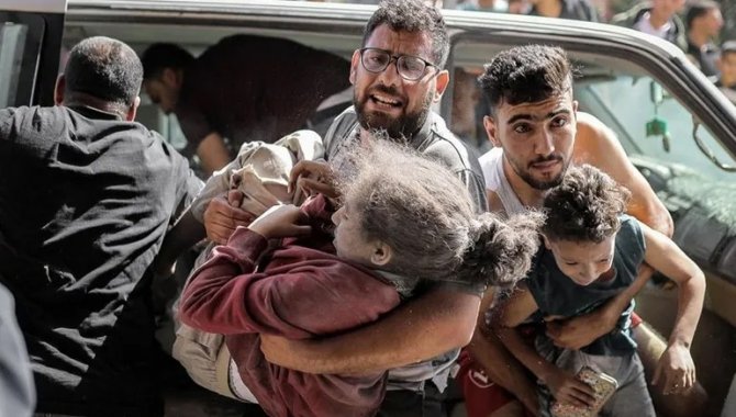 İsrail ordusu, binlerce kişinin sığındığı Gazze'deki Kudüs Hastanesi'ni bombalamakla tehdit ediyor