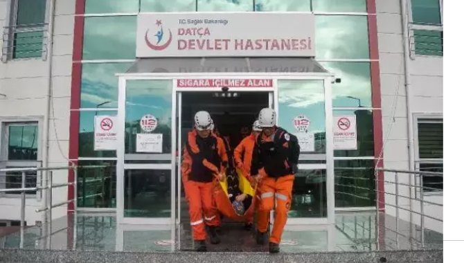 Datça Devlet Hastanesi'nde deprem tatbikatı yapıldı