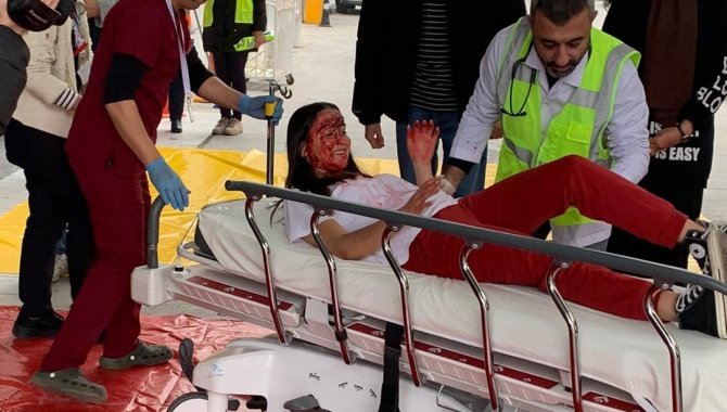 Manisa Cbü Hastanesi’nde Kaza Tatbikatı