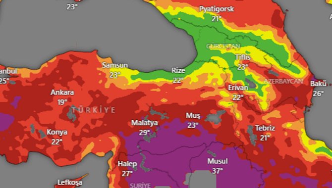Türkiye'de ilk kez tasarlanan ısı stresi rehberi ve haritası erişime açıldı