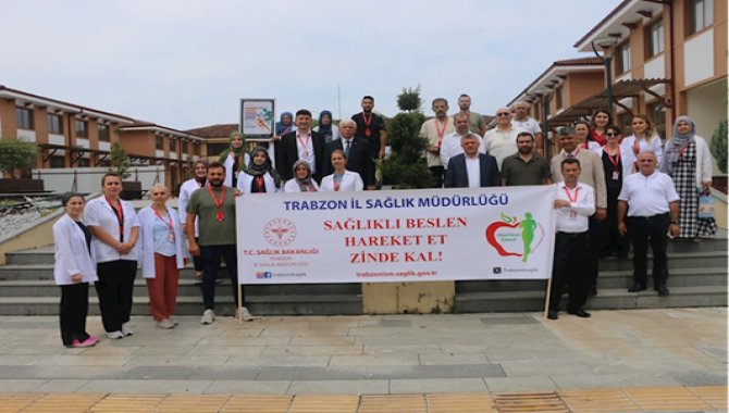 Of'ta sağlıklı yaşama dikkat çekmek için yürüyüş düzenlendi