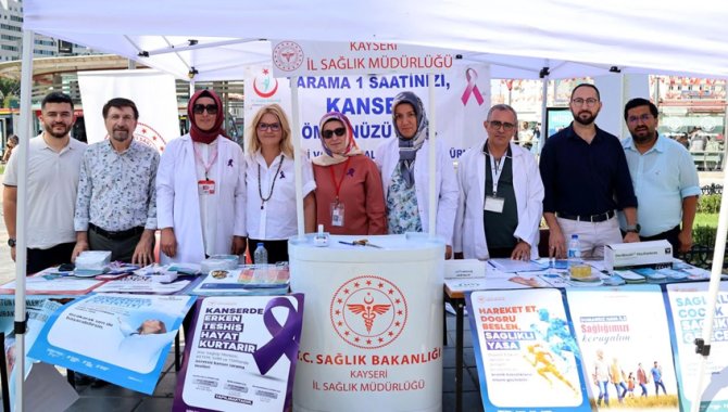 Kayseri'de sağlıklı yaşam standı açıldı