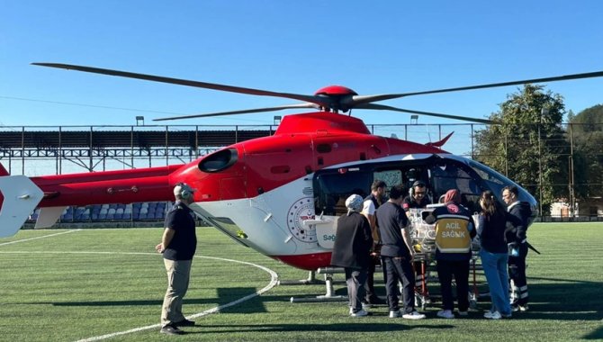 Ordu'da ambulans helikopter solunum sıkıntısı yaşayan bebek için havalandı