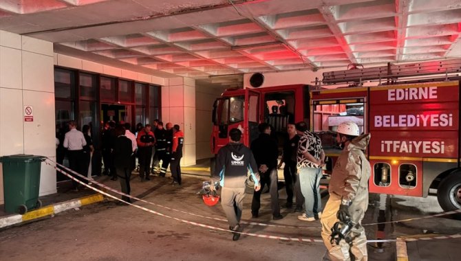 Edirne'de hastanede çıkan yangın söndürüldü