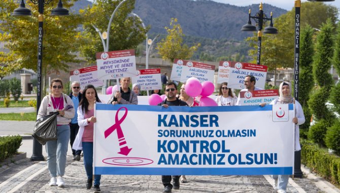Osmancık'ta Meme Kanseri Farkındalık Yürüyüşü düzenlendi