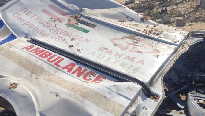 Avusturya merkezli yardım kuruluşu, Gazze'deki ambulansının İsrail tarafından vurulduğunu açıkladı