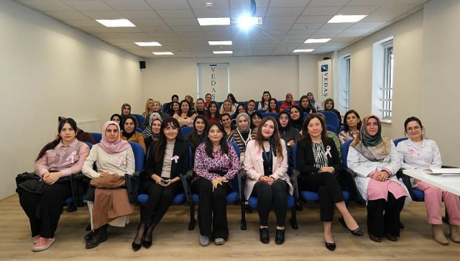 VEDAŞ'ta görevli kadın çalışanlar meme kanseri hakkında bilgilendirildi