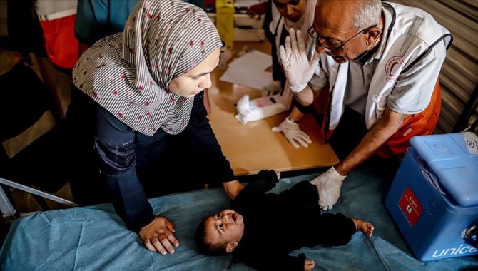 DSÖ ve ortakları, Gazze'de 10 binden fazla çocuğu hastalıklardan korumak için aşıladı