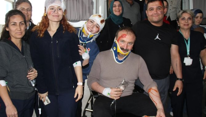 Serik Devlet Hastanesi acil servisinde tatbikat yapıldı