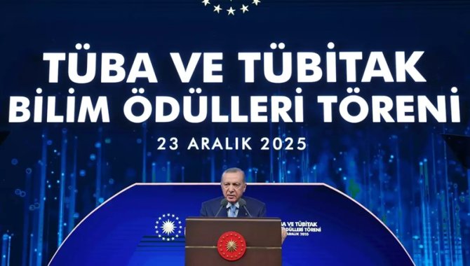 Cumhurbaşkanı Erdoğan, "2025 TÜBA ve TÜBİTAK Bilim Ödülleri Töreni"nde konuştu: (1)