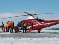 Ambulans Helikopter köylerdeki hastalar için havalandı!
