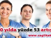 Son 10 yıl içinde sağlık personelinde ise yüzde 53 artış oldu