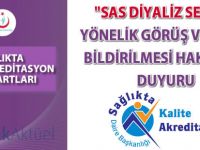 "SAS Diyaliz Setine" yönelik görüş ve öneri bildirilmesi hakkında duyuru