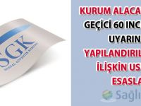 Kurum alacaklarının Geçici 60 ıncı madde uyarınca yapılandırılmasına ilişkin usul ve esaslar