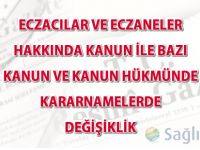 Eczacılar ve Eczaneler Hakkında Kanun ile Bazı Kanun ve Kanun Hükmünde Kararnamelerde Değişiklik