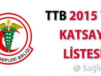 TTB 2015 Yılı Katsayı Listesi