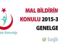 Mal Bildirimleri Konulu 2015-3 Sayılı Genelge