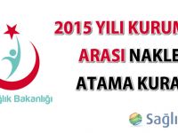 2015 Yılı Kurumlar Arası Naklen Atama Kurası