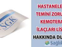 Hastanelerce Temini Zorunlu Kemoterapi İlaçları hakkında duyuru-26.11.2015