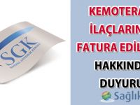 Kemoterapi İlaçlarının Fatura Edilmesi Hakkında Duyuru