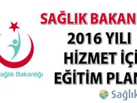 Sağlık Bakanlığı 2016 Yılı Hizmet İçi Eğitim Planı