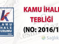 Kamu İhale Tebliği (No: 2016/1)