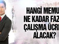 2016 yılında hangi memur ne kadar fazla çalışma ücreti alacak?