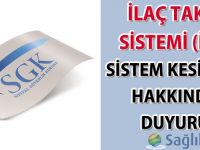 İlaç Takip Sistemi (İTS) sistem kesintisi hakkında duyuru