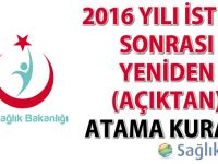 2016 Yılı İstifa Sonrası Yeniden (Açıktan) Atama Kurası Sonuçları