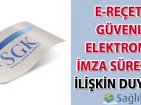 E-reçete güvenli elektronik imza sürecine ilişkin duyuru-05.10.2016