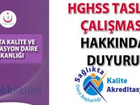 HGHSS taslak çalışması hakkında duyuru