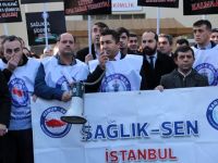 Sağlık çalışanlarına yönelik şiddet protesto edildi