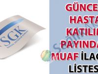 Güncel Hasta Katılım Payından Muaf İlaçlar Listesi