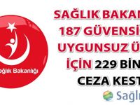 Sağlık Bakanlığı 187 güvensiz ve uygunsuz ürün için 229 bin TL ceza kesti