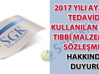 2017 yılı Ayakta Tedavide Kullanılan Hazır Tıbbi Malzeme Ek Sözleşme-1