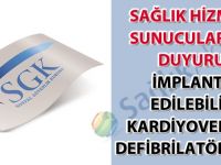 Sağlık hizmeti sunucularına duyuru (İmplante Edilebilir Kardiyoverter Defibrilatör) (ICD)