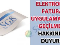 Elektronik fatura uygulamasına geçilmesi hakkında duyuru